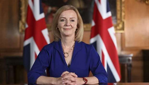 (File photo) British Conservative frontrunner Liz Truss