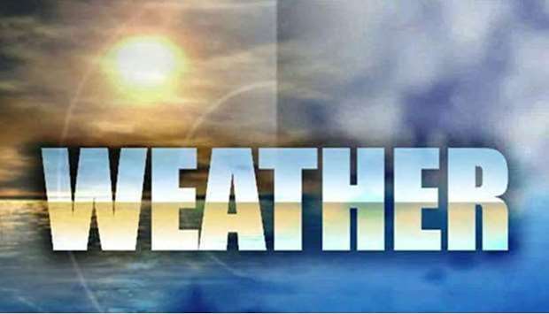 Weather inshore until 6pm on Wednesday will be relatively hot daytime with slightly dusty at places daytime, the Department of Meteorology said in its daily weather report.