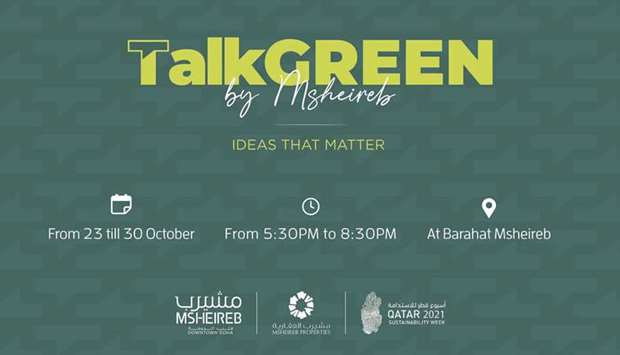 The seven-day event, in collaboration with Qatar Green Building Council (QGBC), enables organisations, institutions, and individuals to showcase their green programmes, ideas, solutions, and initiatives, as well as to foster public awareness and participation.
