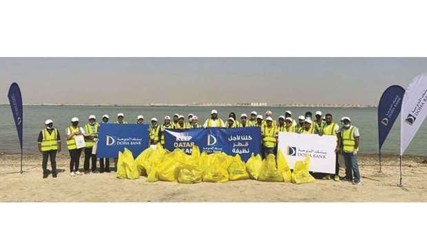 The initiative, themed u2018Keep Qatar Cleanu2019 was organised to support Doha Banku2019s main aim of creating awareness among staff on their social and environmental responsibility.