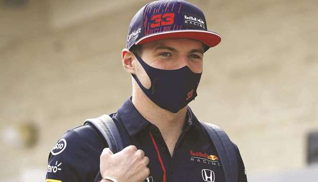 Red Bull Racingu2019s Max Verstappen walks in the Paddock at Circuit of The Americas in Austin, Texas. (AFP)