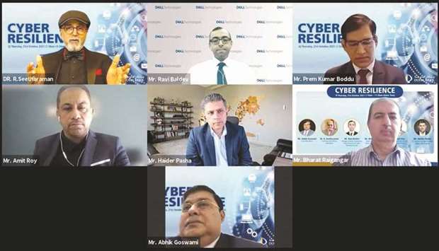 Participants of Doha Bank's webinar on 'Cyber Resilience'.