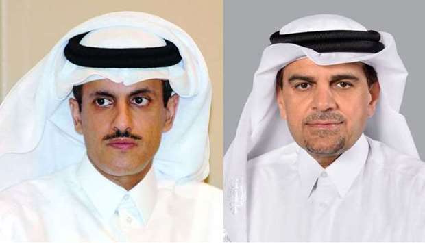QIIB chairman Sheikh Dr Khalid bin Thani bin Abdullah al-Thani, QIIB CEO Dr Abdulbasit Ahmed al-Shaibei