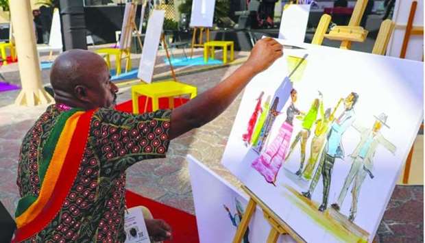 A snapshot from the opening of Qatar International Arts Festival.