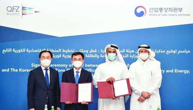 The signing ceremony was attended by HE the Minister of State and QFZA chairman Ahmad bin Mohamed al-Sayed, and Minister of Trade, Industry and Energy of the Republic of Korea Moon Sung Wook, as well as South Korean ambassador Lee Joon Ho and several senior officials from QFZA and South Korea.