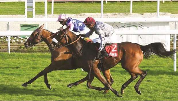 Jockey Maxime Guyon steers Image Du Croate to the Prix Nevada II win in Toulouse. (Robert Polin)