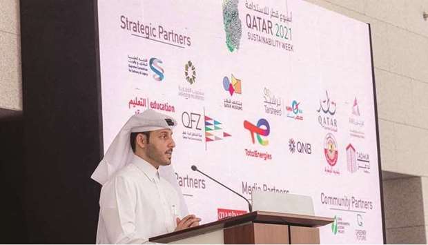 Meshal al-Shammari speaking at the event.