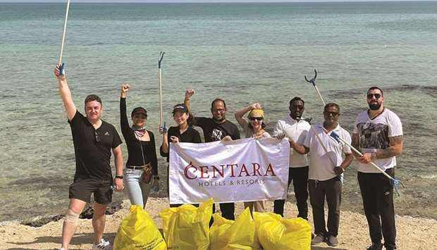 The event included cleaning up the beach to ensure that no rubbish is present in the water that could harm marine life.