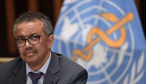 World Health Organization Director-General Tedros Adhanom Ghebreyesus attends a press conference organised by the Geneva Association of United Nations Correspondents caused by the novel coronavirus, at the WHO headquarters in Geneva, on  July 3, 2020