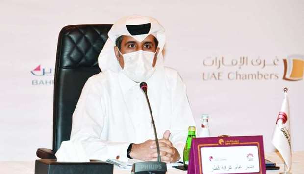 Qatar Chamber general manager Saleh bin Hamad al-Sharqi during the 50th meeting of the Executive Committee of the Federation of the Gulf Co-operation Council Chambers.