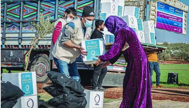 From Qatar Charity's 'Warmth and Peace' drive