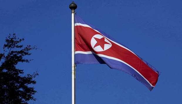 A North Korean flag flies on a mast at the Permanent Mission of North Korea in Geneva. File picture: October 2, 2014. REUTERS