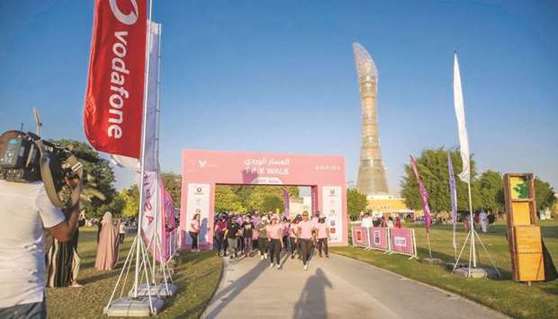 The event, which involved a 1km walk around Aspire Park, was held from 3.30pm to 5.30pm with 300 participants.