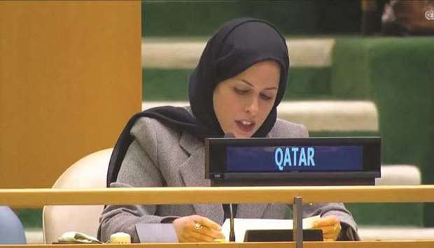 HE the Permanent Representative of Qatar to the UN Ambassador Sheikha Alya Ahmed bin Saif al-Thani