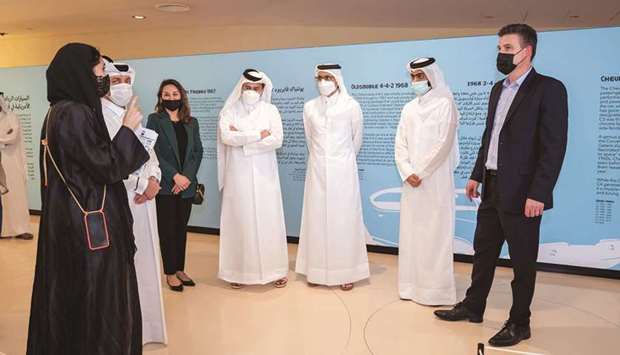 Minister of Culture and Sports HE Salah bin Ghanem al-Ali attended the opening of the American Muscle Cars in Qatar exhibition