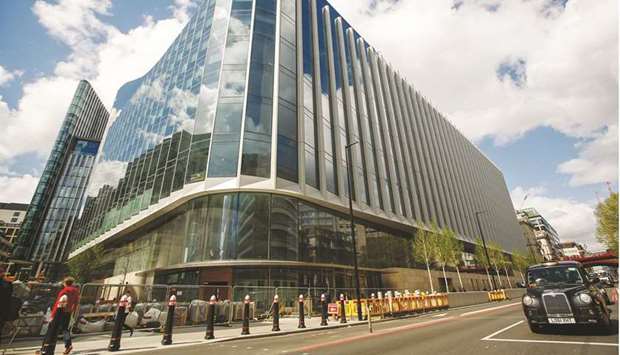 The European headquarters of Goldman Sachs Group in London. Goldman Sachs, JPMorgan Chase & Co and Morgan Stanley captured almost 46% of the global market for trading stocks and bonds in the first half of 2021, an increase of nearly six percentage points from the same period in 2019, according to data compiled by Bloomberg.