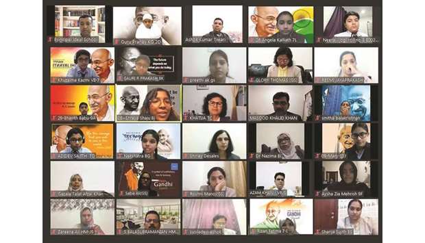 Students of various sections participated in the programme depicting and highlighting the ideals Mahatma Gandhi stood for.