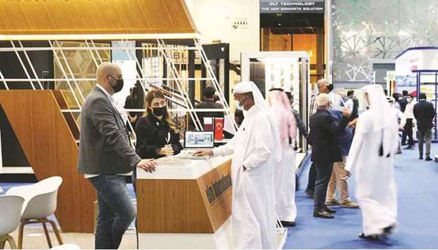 One of the stalls at Project Qatar 2021. The vibrant presence of visitors and business networking held during the four-day mega-event reflect a positive and strong comeback for the construction sector as they look to meet project deadlines in the run-up to the countryu2019s hosting of the 2022 FIFA World Cup.