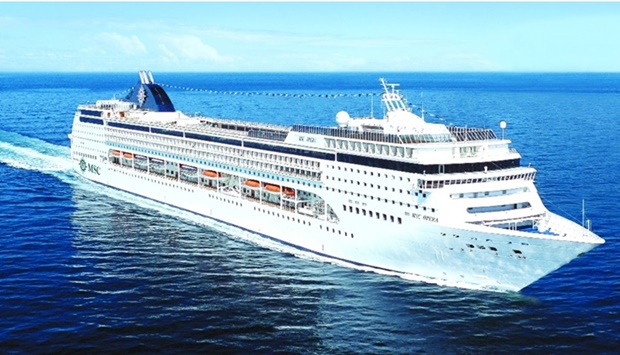 Accommodation options in Qatar include two cruise ships with more than 4,000 cabins. Pictured is cruise ship 'MSC Opera' that is to offer 1,075 passenger cabins for visitors to Doha from November 19 to December 19