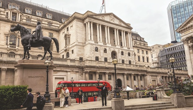 The Bank of England headquarters in London. The BoE may be forced to push back a long-awaited plan to start selling bonds this month after a fresh bout of market panic.