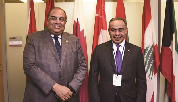 HE the Minister of Finance Ali bin Ahmed al-Kuwari also met with Dr Mahmoud Mohiuddin, executive director at IMF.