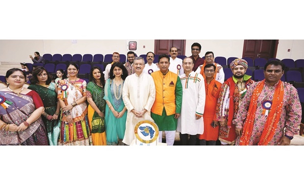 Indian ambassador Dr Deepak Mittal and his family attended the event which saw a large number of Gujarati community families and other Indian community members joining.