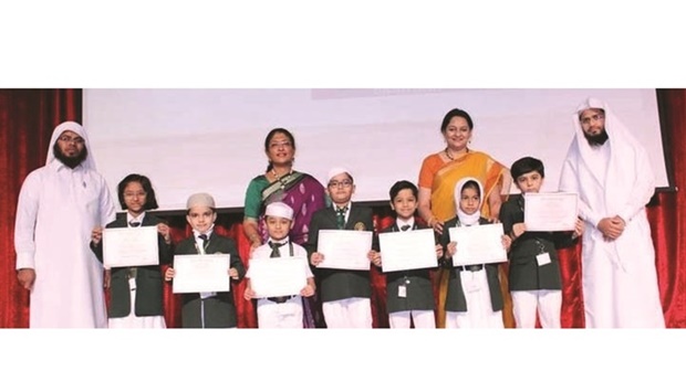 DPS-Modern Indian School's third intra-school Holy Quru2019an recitation competition winners.