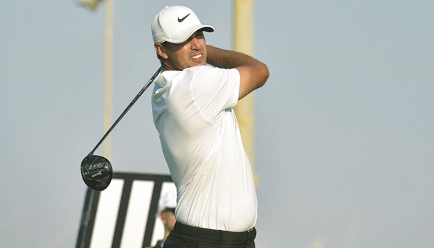 Brooks Koepka competes in the LIV Golf Invitational Jeddah at the Royal Greens Golf Club yesterday. (AFP)