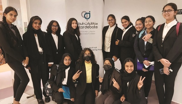 A group of 13 students of DPS - Modern Indian School accompanied by Sandhya Gopalakrishnan and Dr Deepika attended Qatar School Debate League-I for Girls at Sherborne Senior School and were ranked second.