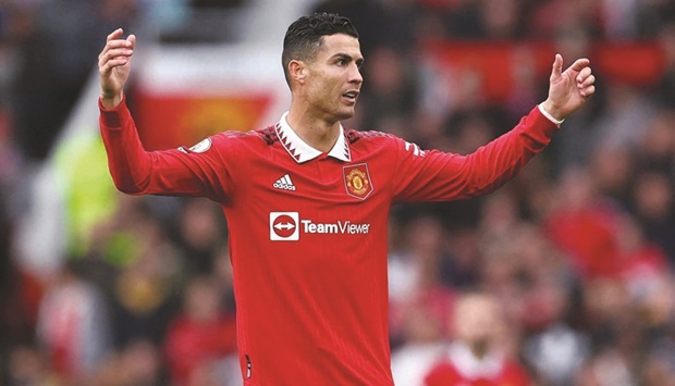 Cristiano Ronaldo was an unused substitute in Manchester Unitedu2019s 2-0 home win over Tottenham Hotspur on Wednesday and walked down the tunnel with a few minutes of the match remaining. (Reuters)