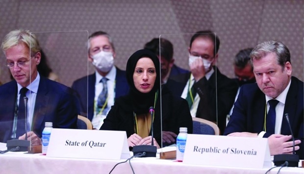 HE Minister of Education and Higher Education Buthaina bint Ali al-Jabr al-Nuaimi at the forum in Kyoto, Japan.