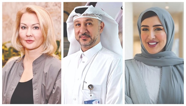 From left: Lana Klyueva, Saleh al-Muhannadi and Afraa al-Noaimi