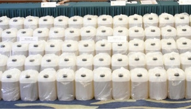 1.8 tonnes of liquid meth was seized in Hong Kong after uncovering a shipment arriving from Mexico.