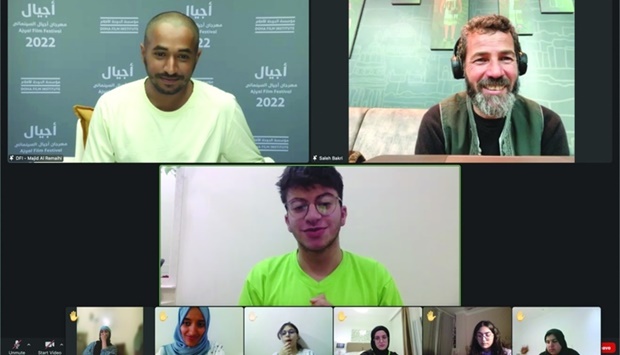 Saleh Bakri with jurors at Ajyal 2022