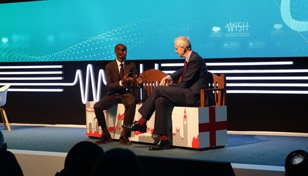 Sir Mo Farah in conversation with Stephen Sackur on Thursday at WISH.