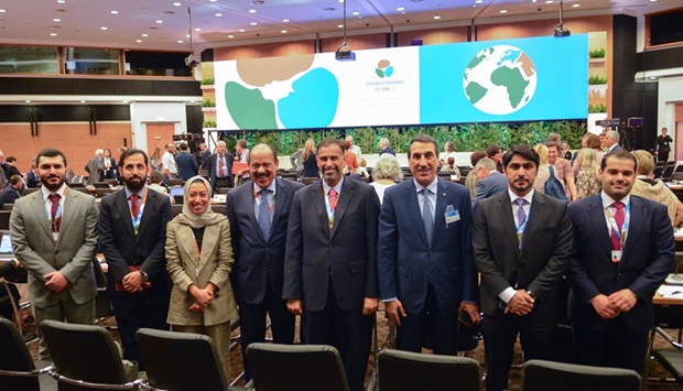 HE the Minister of Environment and Climate Change Sheikh Dr Faleh bin Nasser al-Thani headed the Qatari delegation participating in the ninth Ministerial Conference on Environment in Europe, held in Nicosia, Cyprus.