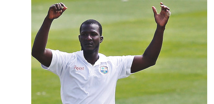West Indies captain Darren Sammy celebrates victory over Australia during the ICC World Twenty20 tournament at The Sher-e-Bangla National Cricket Stad