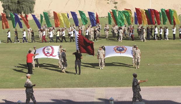 Rehearsal of the opening ceremony of the 49th CISM World Military Shooting Championship.