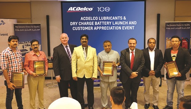 Jaidah Automotive and AC Delco officials at the event to launch the new range of lubricants and dry charge batteries.