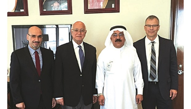 From left: Dr Egon Toft, Prof Youssef al-Eissa, Dr Hossam Hamdy and Dr Ala-Eddin al-Moustafa.