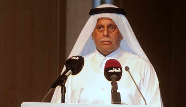 HE Abdullah bin Hamad al-Attiyah addressing the event