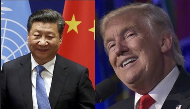 Chinese President Xi Jinping and US president-elect Donald Trump