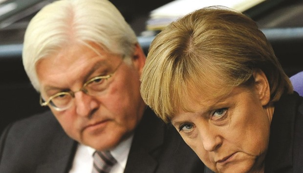 Merkel and Steinmeier: the chancellor has said that Steinmeier is suited to be head of state.