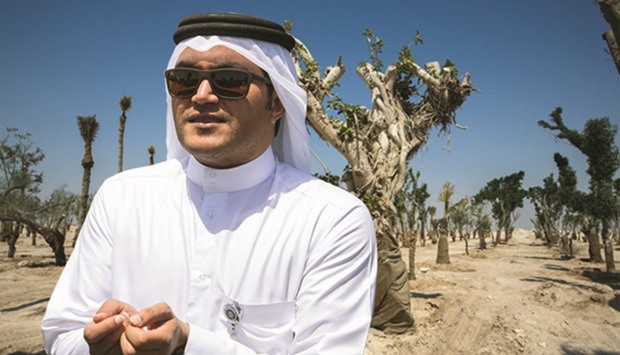 SC official Yasser al-Mulla at Al Shamal tree nursery.