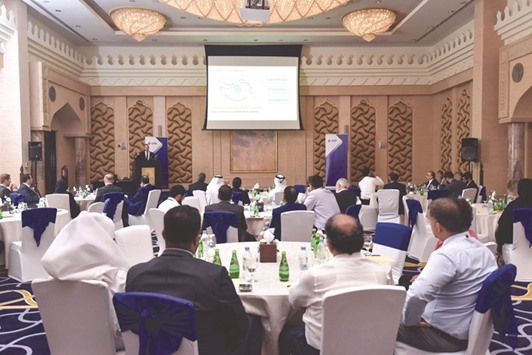 The corporate forum conducted by QNB in association with SWIFT in progress.