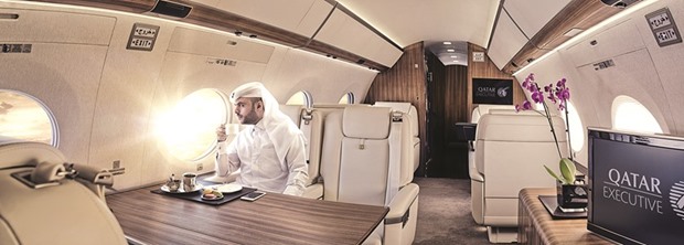 The interior of Qatar Executiveu2019s Gulfstream G650ER. Qatar Executive will give visitors the opportunity to experience the aircraftu2019s luxurious interior, at the Middle East Business Aviation Association show 2016 in Dubai from December 6 to 8.