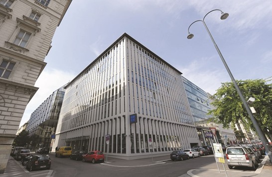 A view of the Organisation of the Petroleum Exporting Countries building in Vienna. Opec will debate an oil output cut of 4.0% to 4.5% for all of its members except Libya and Nigeria next week but the dealu2019s success hinges on an agreement from Iraq and Iran, which are far from certain to give full backing.