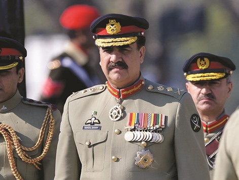 In this photograph taken on November 29, 2013, Pakistanu2019s new army chief General Raheel Sharif arrives to attend the change of command ceremony in Rawalpindi.