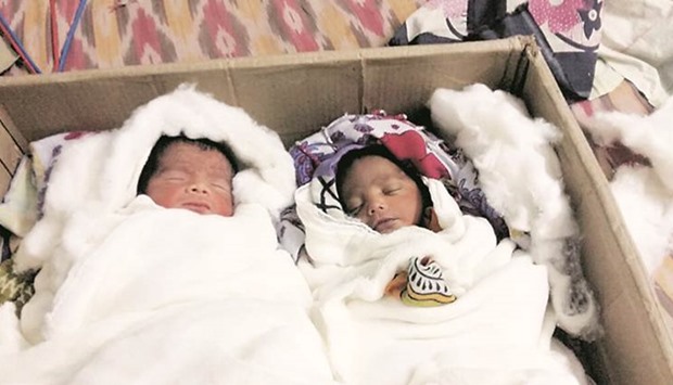 Two new born babies recovered in a CID raid from Sohan Nursing home at Baduria in North 24 parganas. Photo courtesy: Indian Express