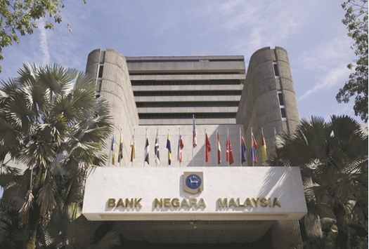A general view of the Bank Negara Malaysia in Kuala Lumpur. The Malaysian central bank held the overnight policy rate at 3%, it said in a statement yesterday.